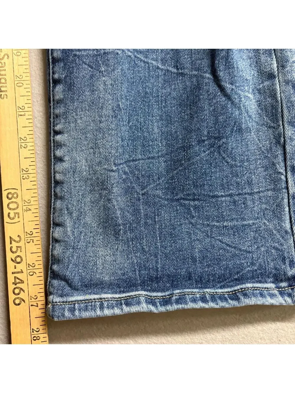 Petra 153 Distressed Flare Jeans Tag 3 Fits Like 26X28 Y2K Stretch Denim - Picture 2 of 10